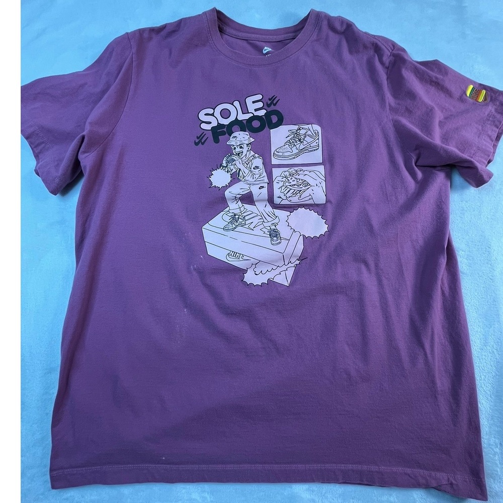 The Nike Tee‎ Sole Food Mens XL Shirt Purple FLAW